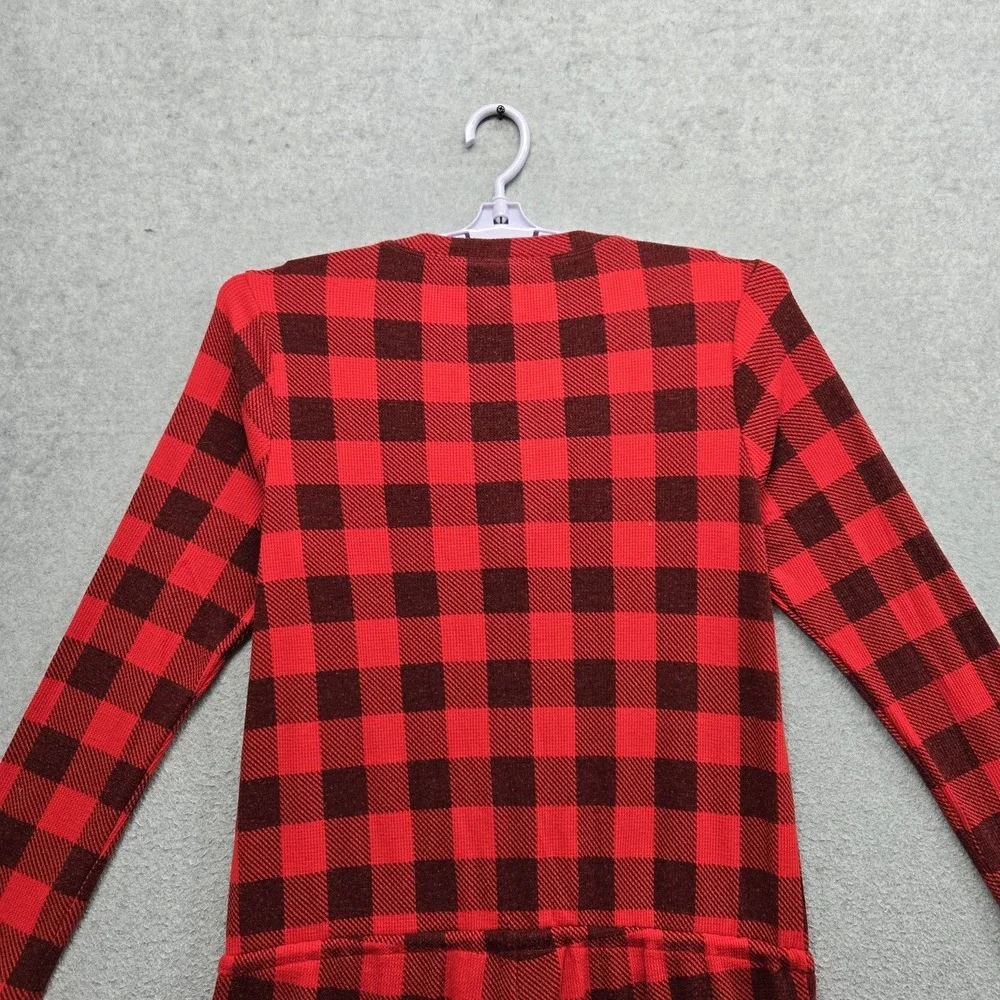 PINK Victoria's Secret Women Sleepwear L Red Thermal Sleep Jumpsuit Pajama Plaid